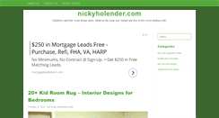 Desktop Screenshot of nickyholender.com